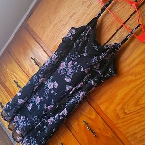 Floral black dress